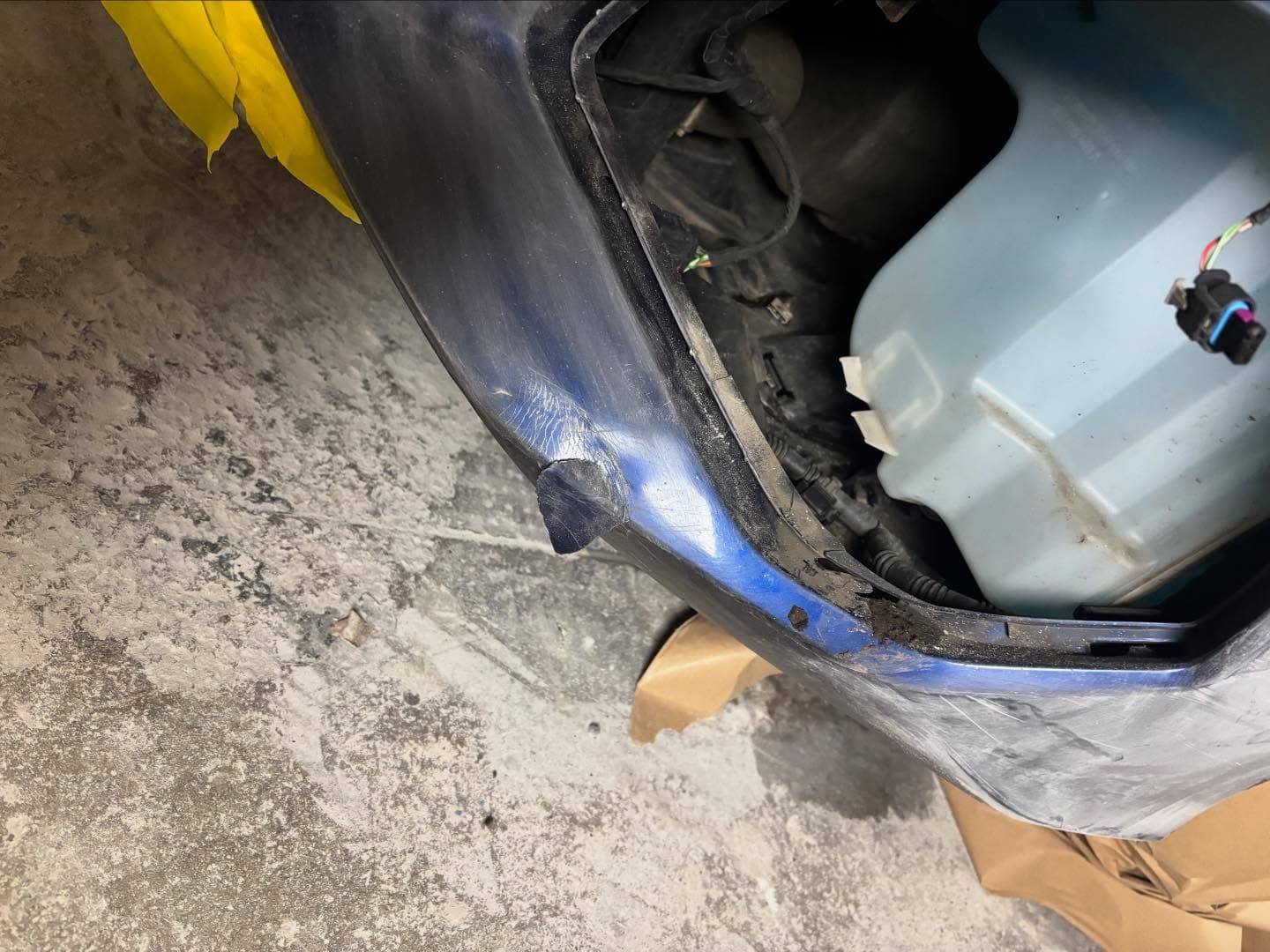 Bumper repair at LPB workshop
